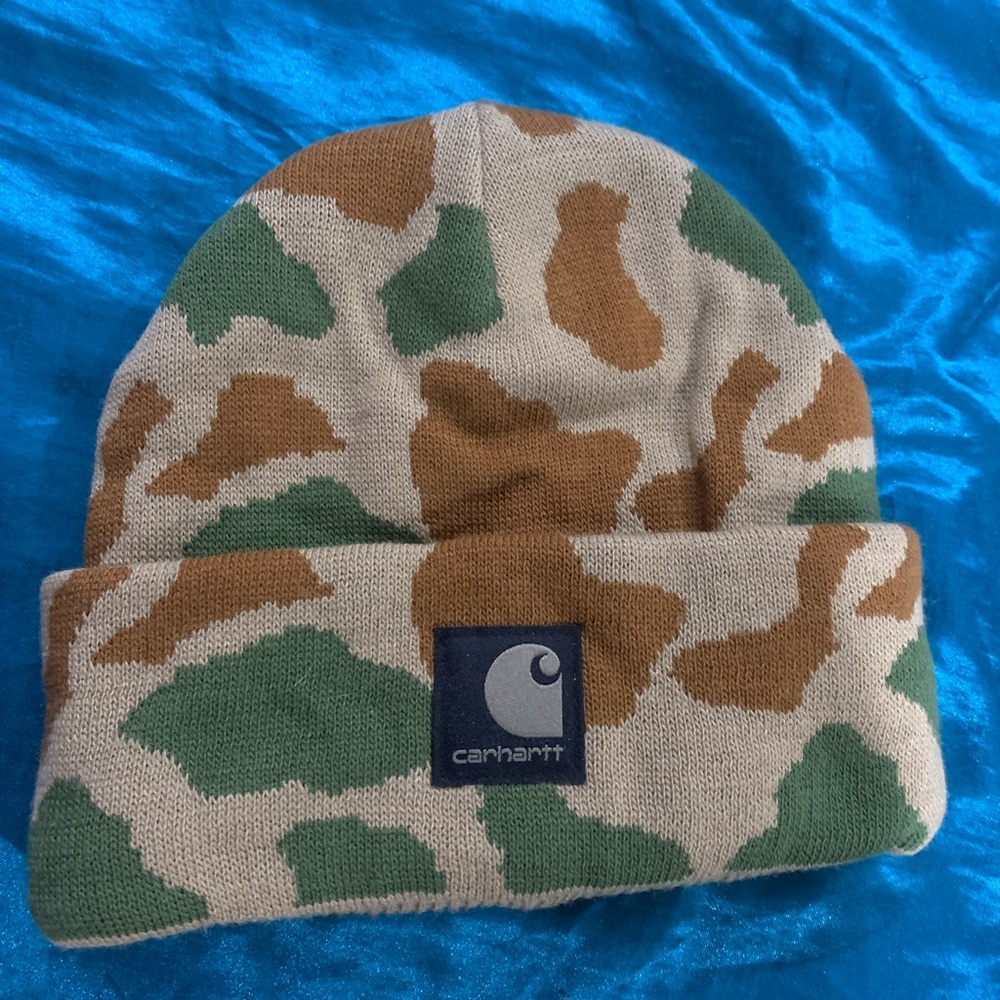 Carhartt  Camo Beanie - Green and Brown